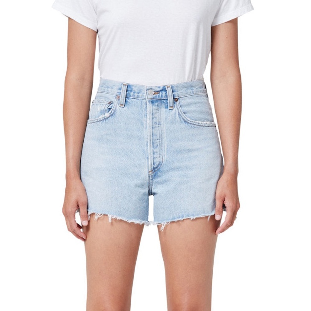 agolde light wash dee short in jinx